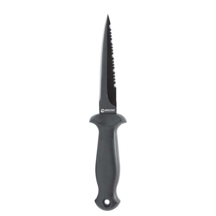 Couteau de Plongée Squash-12 Noir 12cm Abysstar 50170