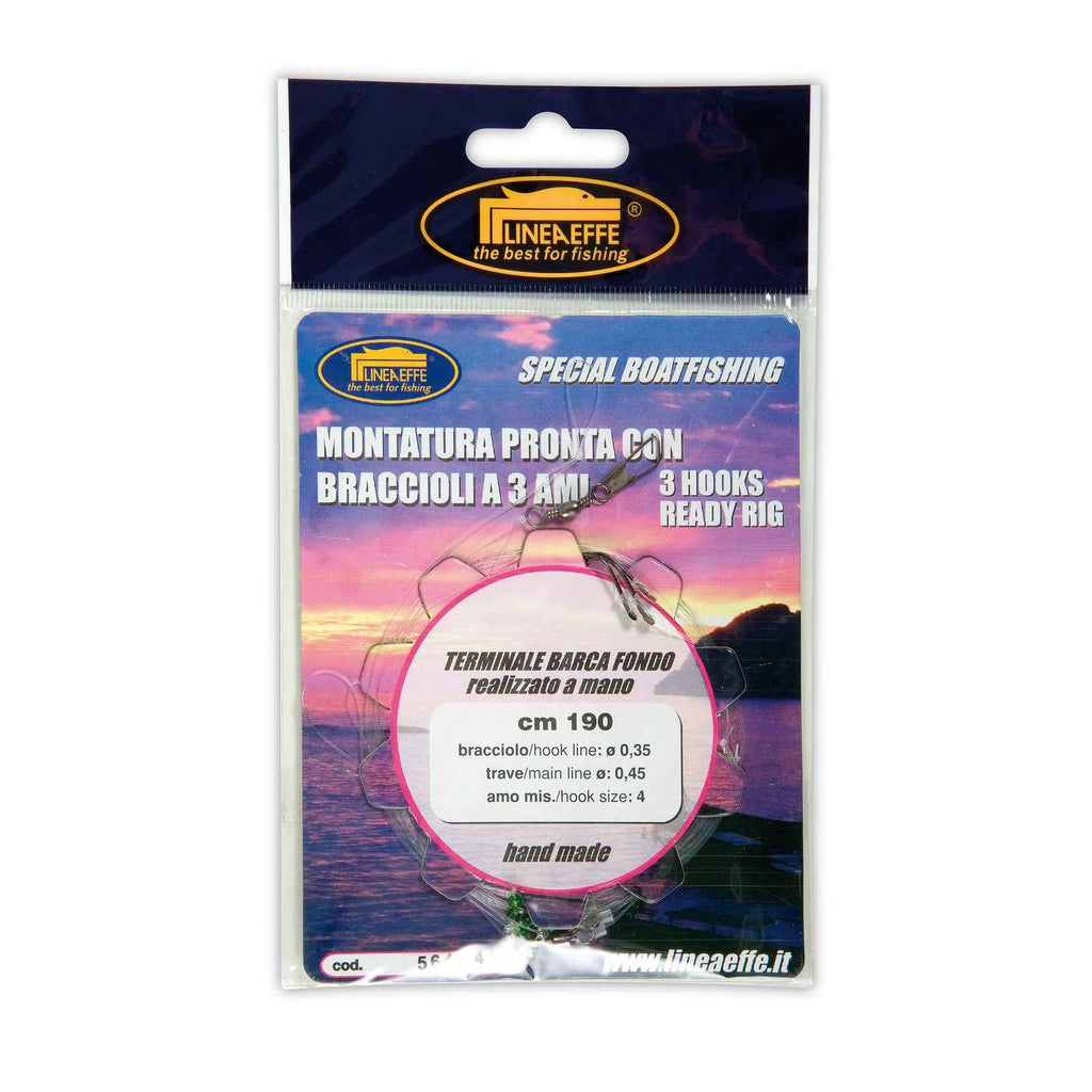3 Hameçons Terminal pour la pêche profonde et en bateau Taille 4 Lineaeffe 5645414