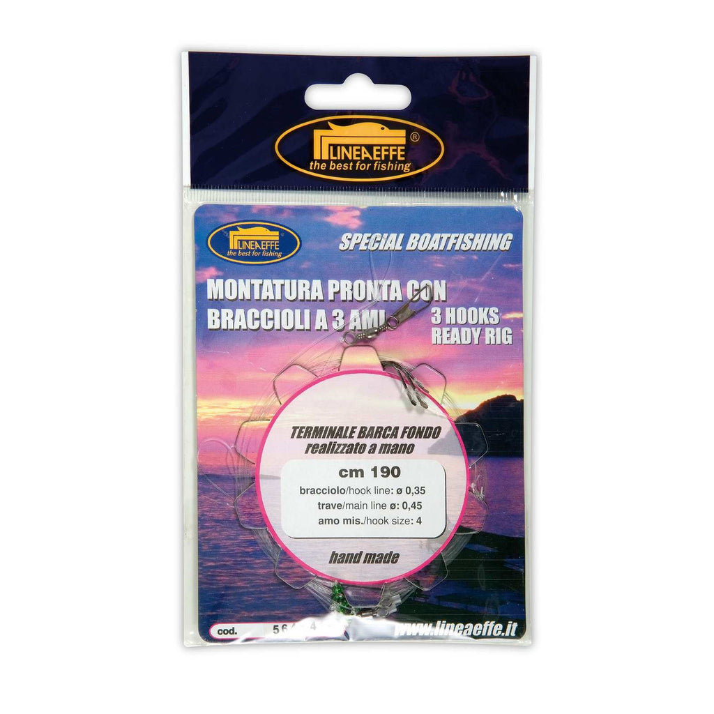 3 Hameçons Terminal pour la pêche profonde et en bateau Taille 10 Lineaeffe 5645420