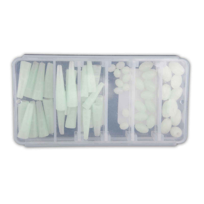 Set de perles phosphorescentes et cônes de nœuds 55pcs Lineaeffe 5671300