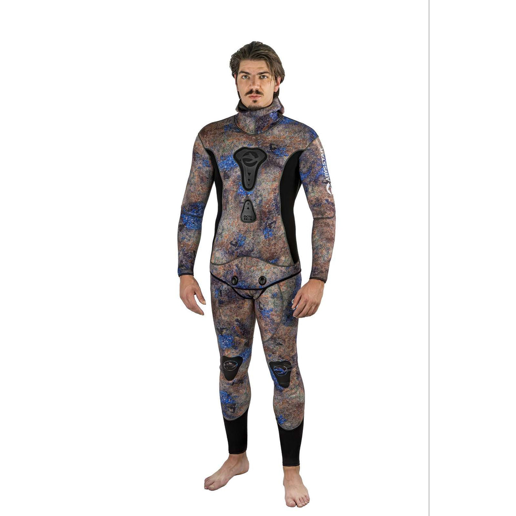 Combinaison de plongée en apnée Octoskin Homme 3 mm Camo-Brown-Blue L Abysstar 59037
