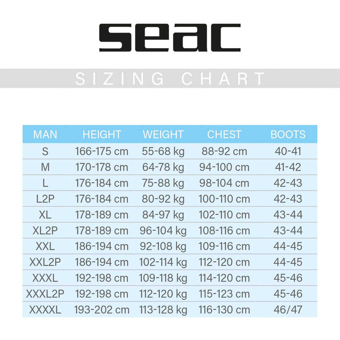 Combinaison étanche Warmdry Homme 4mm M Seac 6-1-M