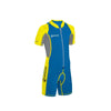Wetsuit短 de plongée court enfant 2,5 mm bleu-jaune 8 ans Abysstar 60219