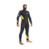 Combinaison de plongée une-pièce Pacific Color Mono à zip frontal homme 5mm noir-jaune L Abysstar 62910