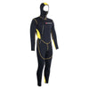 Combinaison de plongée une-pièce Pacific Color Mono à zip frontal homme 5mm noir-jaune L Abysstar 62910