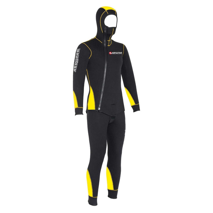 Combinaison de plongée Pacific Color à zip frontal homme 5mm noir-jaune L Abysstar 63022