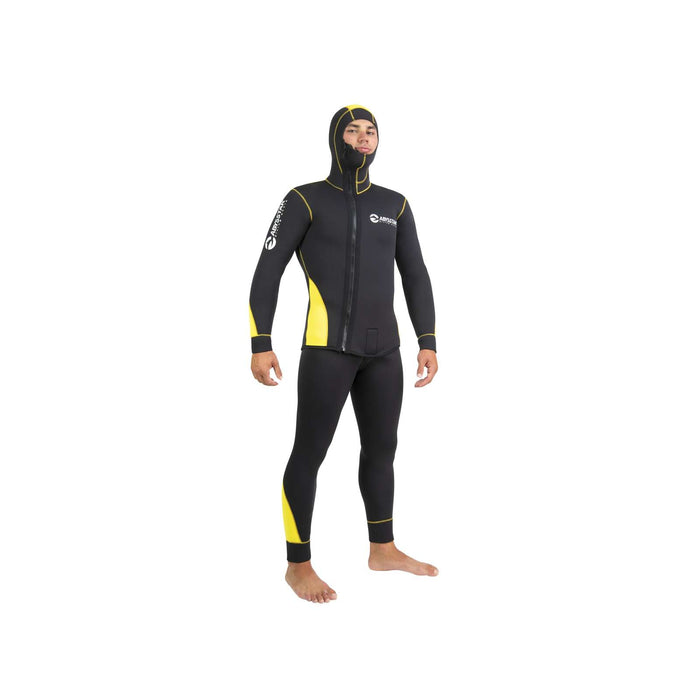 Combinaison de plongée Pacific Color à zip frontal homme 5mm noir-jaune XL Abysstar 63023