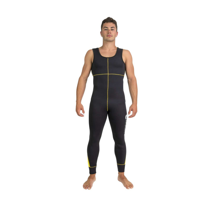 Combinaison de plongée Pacific Color à zip frontal homme 5mm noir-jaune XXL Abysstar 63024
