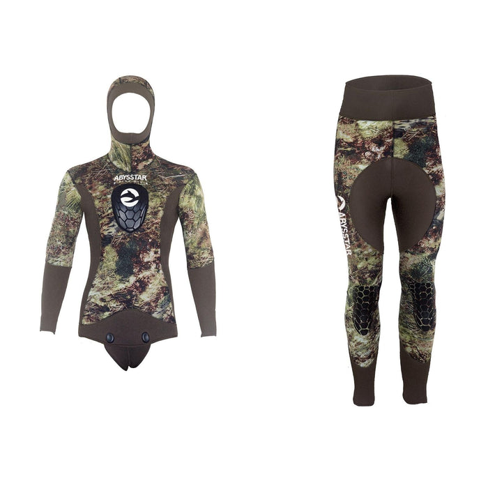 Combinaison de Chasse Sous-Marine Grouper Evo Nylon Homme 5mm Camouflage-Vert M Abysstar 63236