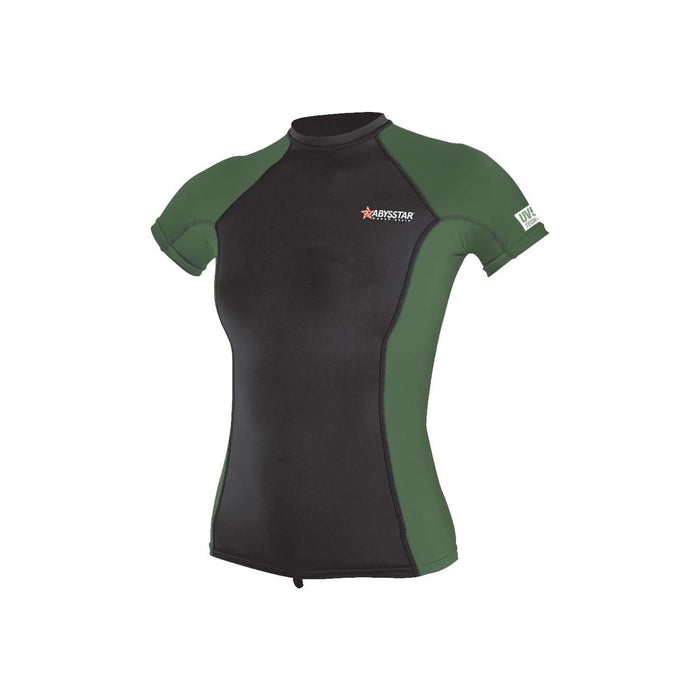 T-shirt de bain Malibu Lycra Femme Noir-Vert XXL Abysstar 64045