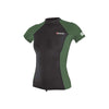 T-shirt de bain Malibu Lycra Femme Noir-Vert XXL Abysstar 64045