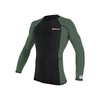 T-shirt de bain Malibu Lycra Manches Longues Homme Noir-Vert L Abysstar 64053