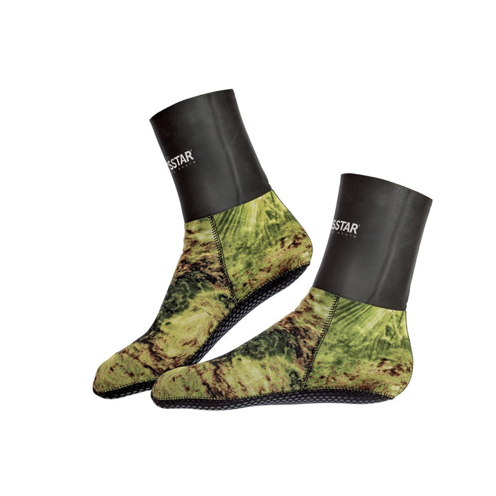 Chaussettes de Chasse Sous-Marine Mimetico Evo 3mm Camouflage-Vert L Abysstar 68058