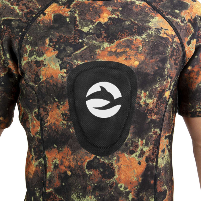 Combinaison Courte de Chasse Sous-Marine Sea Spring Homme 2,5mm Camouflage-Marron-Orange XXL Abysstar 68153