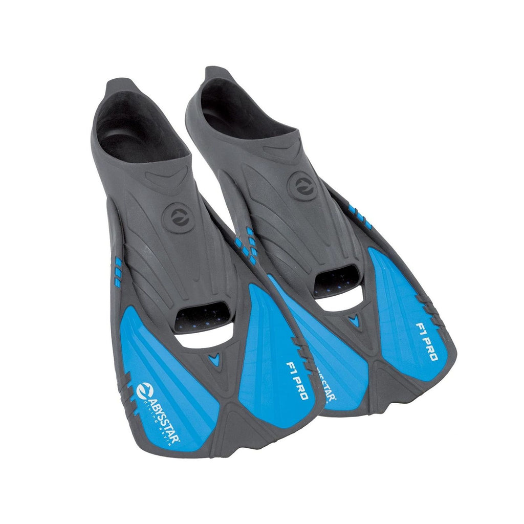Palmes de snorkeling F1 Pro Bleues 34-35 Abysstar 68201BL