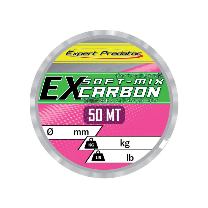 Fil de ligne en nylon Ex Soft-Mix Carbon 50m 2,3kg 0,14mm Expert Predator 68802