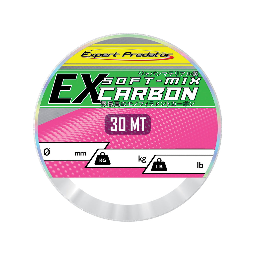 Fil de ligne en nylon Ex Soft-Mix Carbon 30m 41,3kg 0,81mm Expert Predator 68818