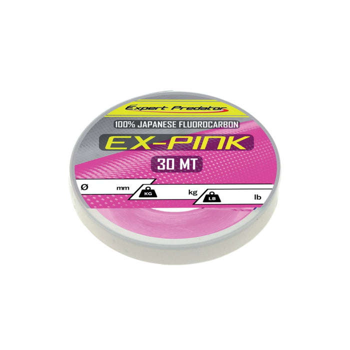 Fil fluorocarbone Ex-Pink 30m 49kg 0,86mm Expert Predator 69057