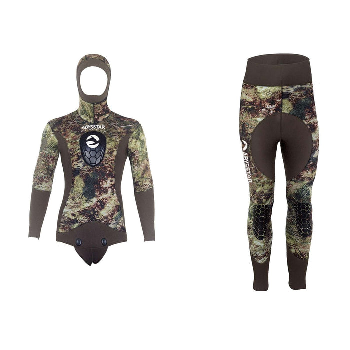 Combinaison de Chasse Sous-Marine Grouper Evo Homme 7mm Camouflage-Vert XXL Abysstar 69143