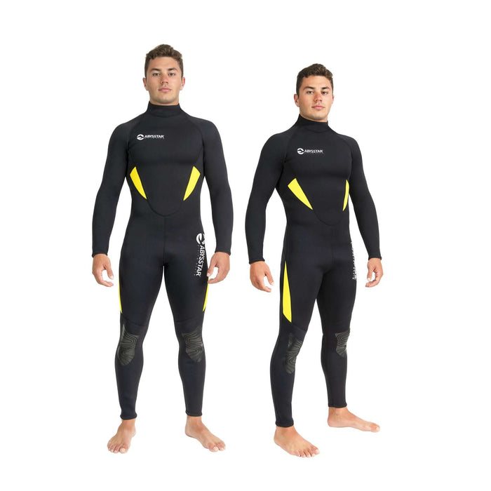 Shorty de plongée Sidney Homme 2,5 mm Noir-Jaune XXL Abysstar 69274