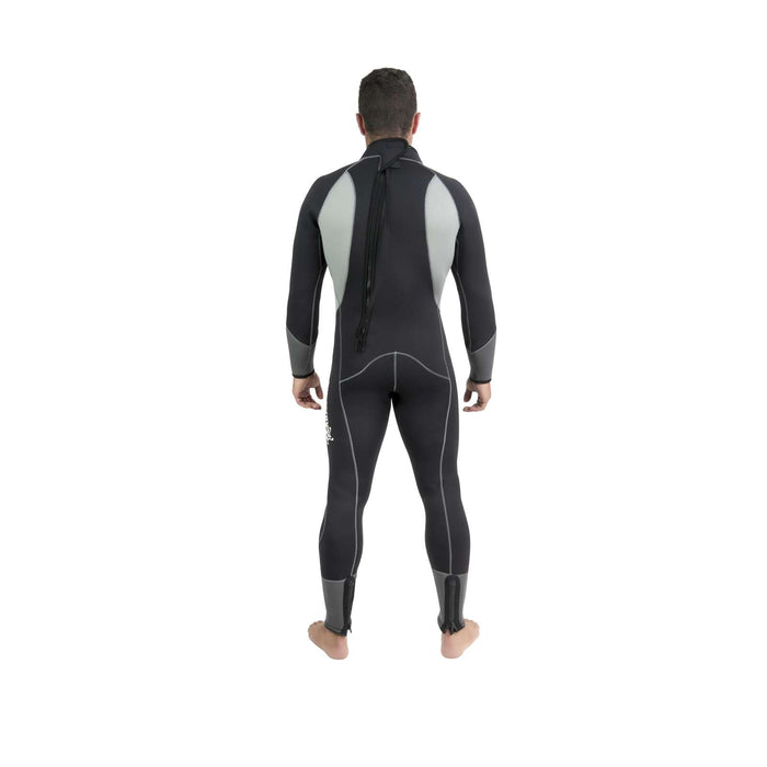 Combinaison de plongée entière Melbourne Homme 5 mm Noir-Gris XXL Abysstar 69294