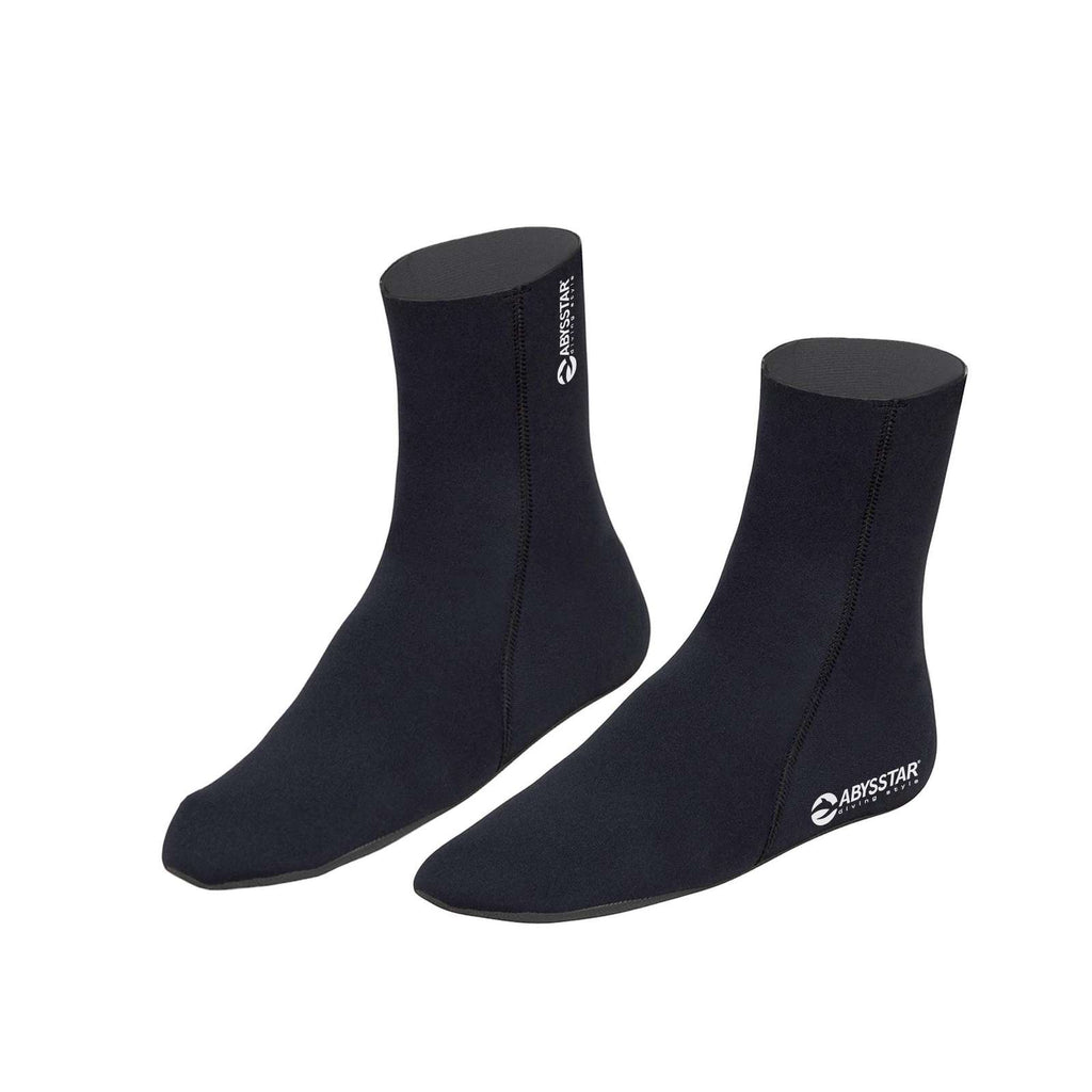 Chaussettes de plongée standard Néoprène 1,5mm Noir L Abysstar 69444