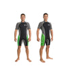 Wetshirt de snorkeling court Surf homme 2,5mm noir-gris-vert L Abysstar 69491