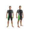Wetshirt de snorkeling court Surf homme 2,5mm noir-gris-vert XL Abysstar 69492
