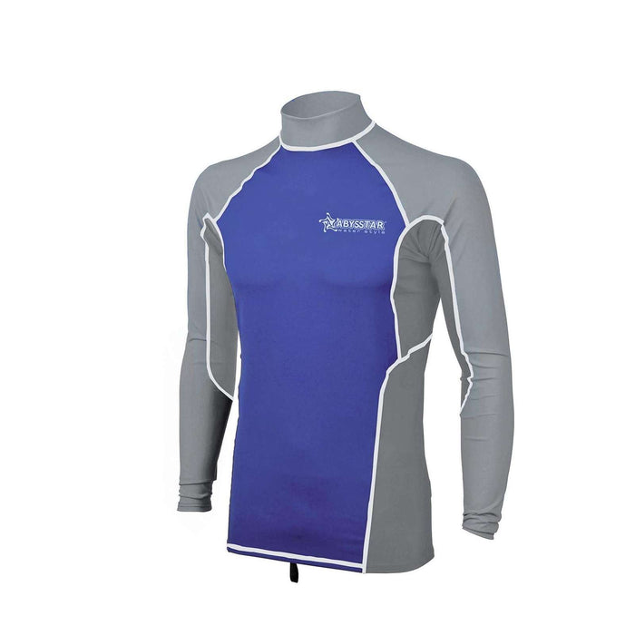T-Shirt de Natation Tijuana Lycra Manches Longues Homme Gris-Bleu L Abysstar 69502