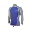 T-Shirt de Natation Tijuana Lycra Manches Longues Homme Gris-Bleu L Abysstar 69502