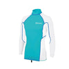 T-Shirt de Natation Tijuana Lycra Manches Longues Femme Blanc-Bleu L Abysstar 69506
