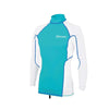 T-Shirt de Natation Tijuana Lycra Manches Longues Femme Blanc-Bleu XL Abysstar 69507