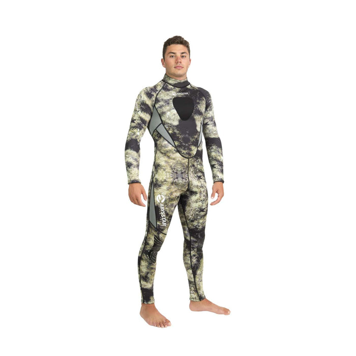 Combinaison de Chasse Sous-Marine Sidney Homme 2,5mm Camouflage-Vert-Beige S Abysstar 69740