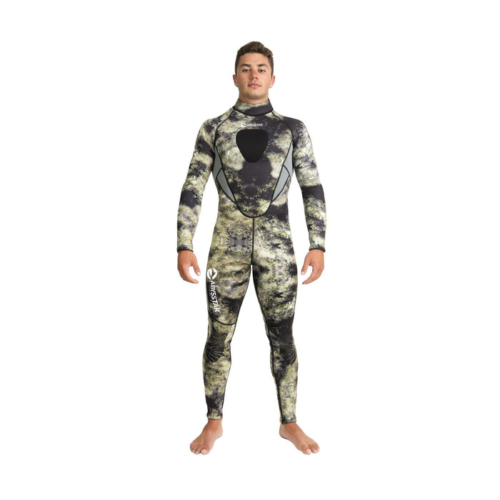 Combinaison de Chasse Sous-Marine Sidney Homme 2,5mm Camouflage-Vert-Beige XL Abysstar 69743
