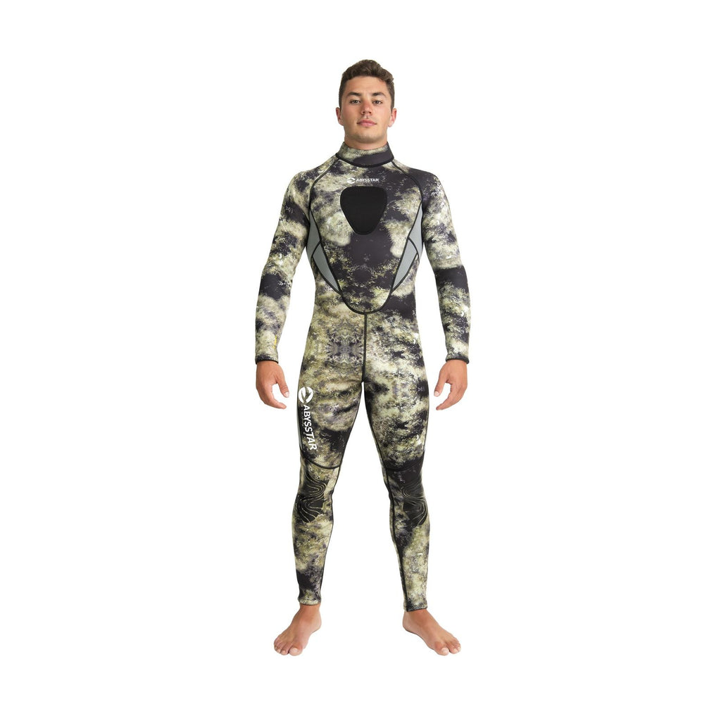 Combinaison de Chasse Sous-Marine Sidney Homme 2,5mm Camouflage-Vert-Beige XXXL Abysstar 69745