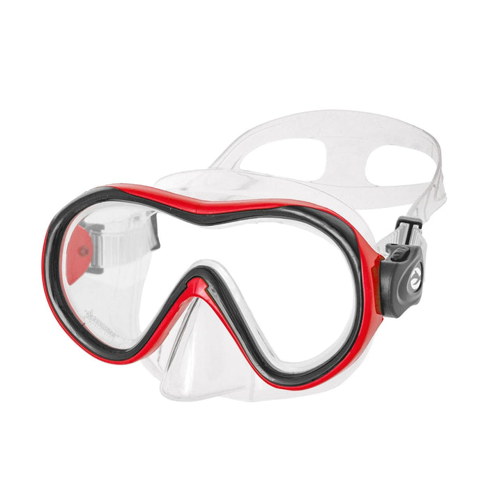 Masque de Plongée Snorkeling Kronos Transparent-Rouge Abysstar 69771RD