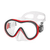Masque de Plongée Snorkeling Kronos Transparent-Rouge Abysstar 69771RD