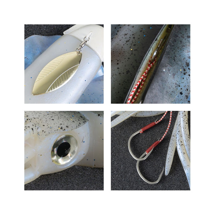 Leurre Souple en Plastique Deep Squid Rouge 285g Expert Prédateur 69874RD