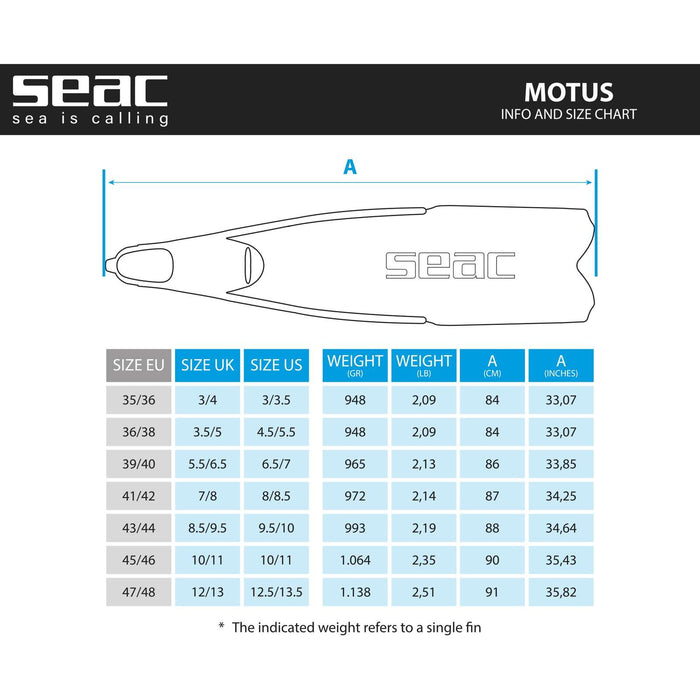 Palmes de Pêche en Apnée et de Spearfishing Motus Camo-Vert Taille 43-44 Seac 71-25CV-43-44