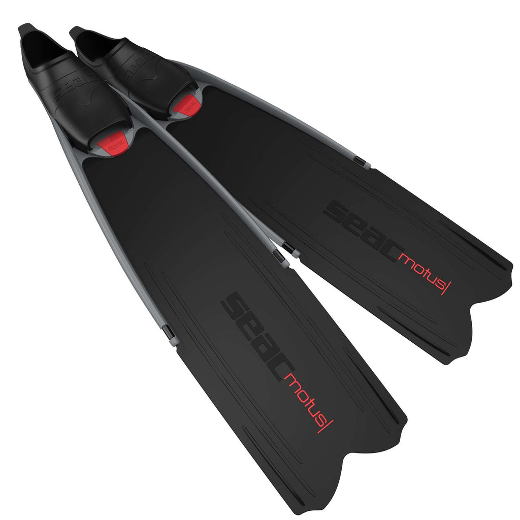 Palmes de plongée libre et de pêche sous-marine Motus Noir-Rouge Taille 43-44 Seac 71-25N-43-44