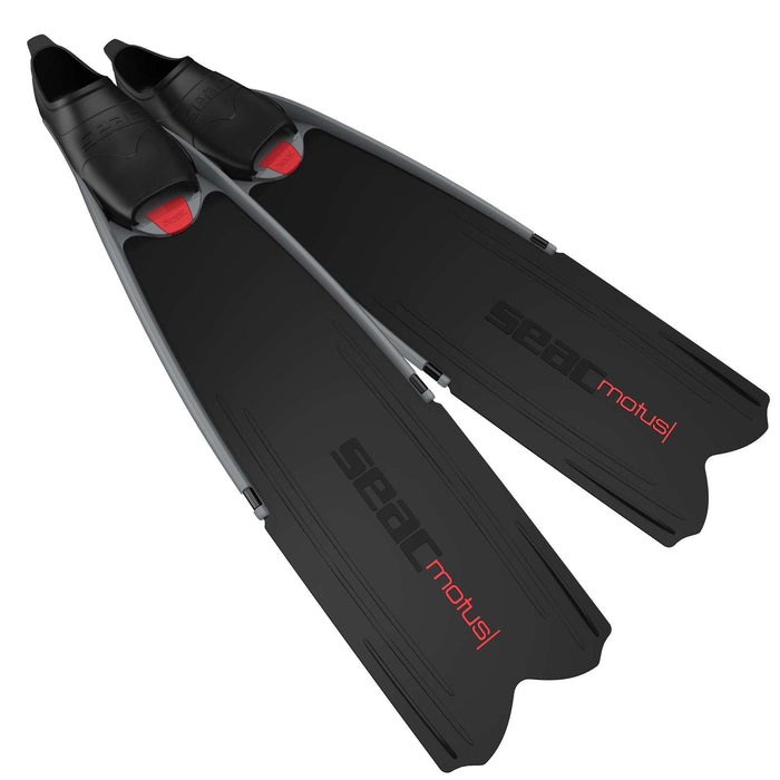 Palmes de plongée libre et de pêche sous-marine Motus Noir-Rouge Taille 43-44 Seac 71-25N-43-44