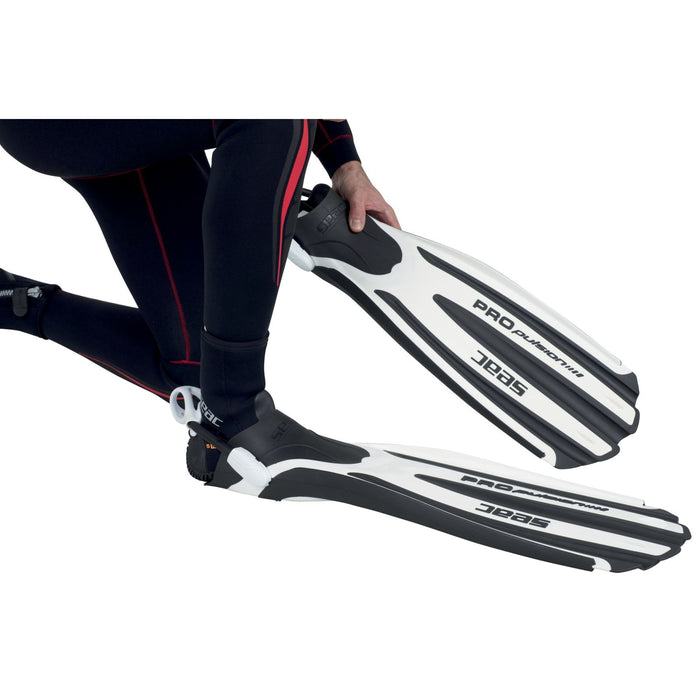 Palmes de plongée Propulsion S Blanc L-XL ~ 43-45 Seac 71-43W-L-XL
