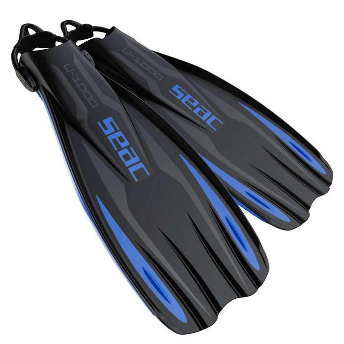 Palmes de plongée U-1000 Bleues M-L ~ 40-42 Seac 71-55B-M-L
