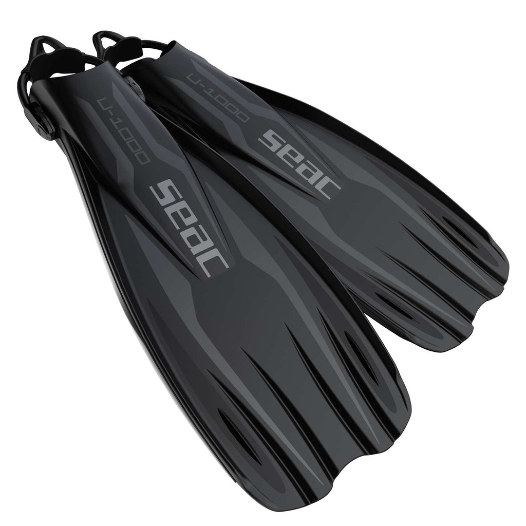 Palmes de plongée U-1000 Noires L-XL ~ 43-45 Seac 71-55N-L-XL