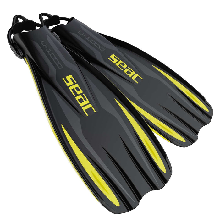 Palmes de plongée U-1000 Jaunes L-XL ~ 43-45 Seac 71-55Y-L-XL