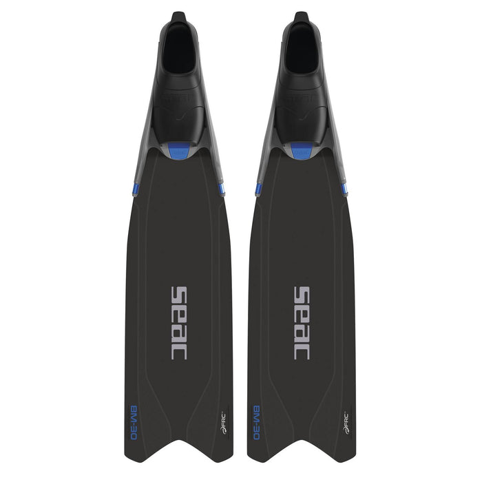 Palmes de freediving et de chasse sous-marine Bm30 Noir-Bleu 39-40 Seac 71-56N-39-40