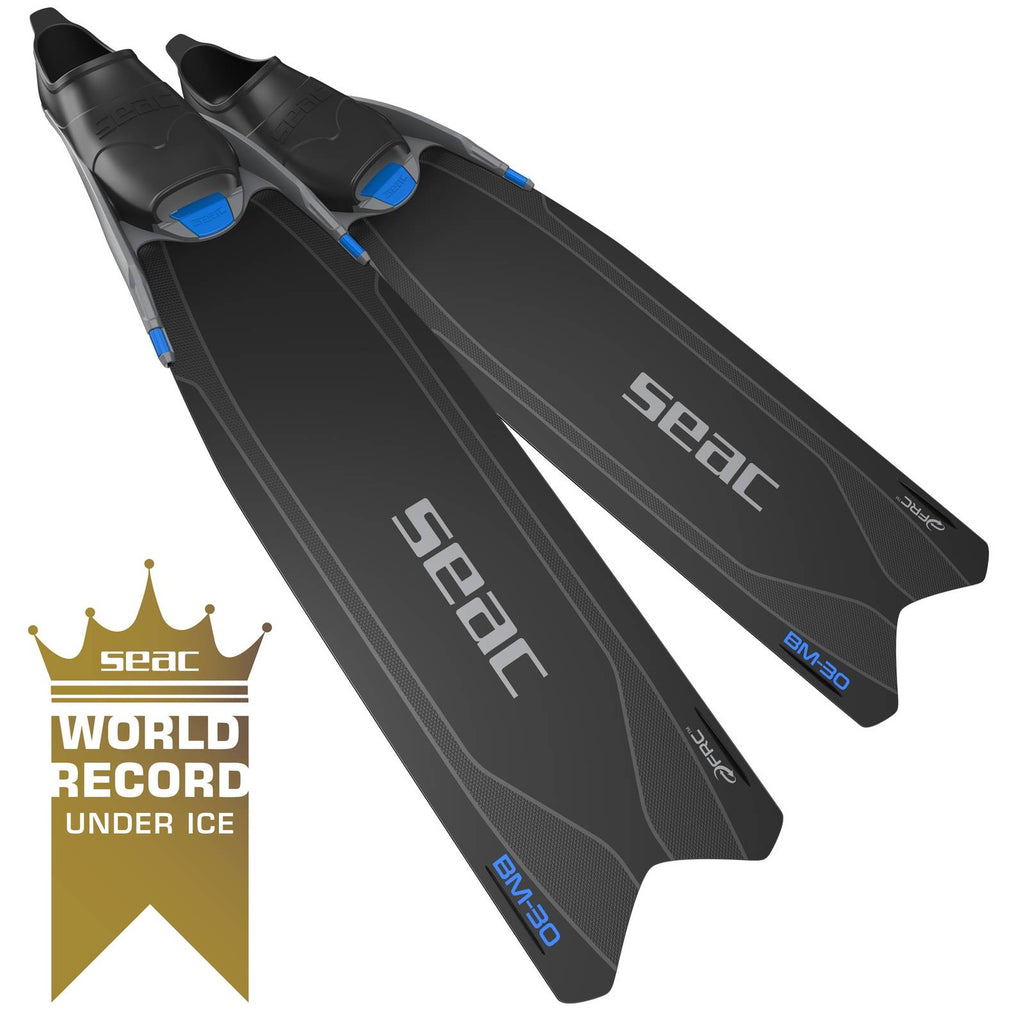 Palmes de freediving et de chasse sous-marine Bm30 Noir-Bleu 39-40 Seac 71-56N-39-40