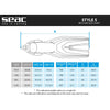 Palmes de plongée Style S Tiffany S-M ~ 39-41 Seac 71-62TI-S-M