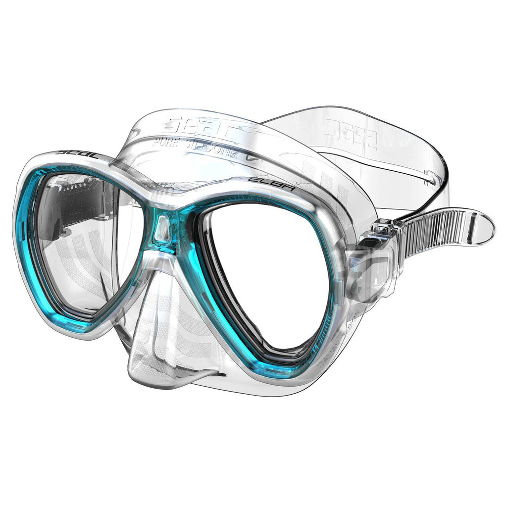 Masque de snorkeling Elba Transparent-Turquoise Seac 75-41A-SKL