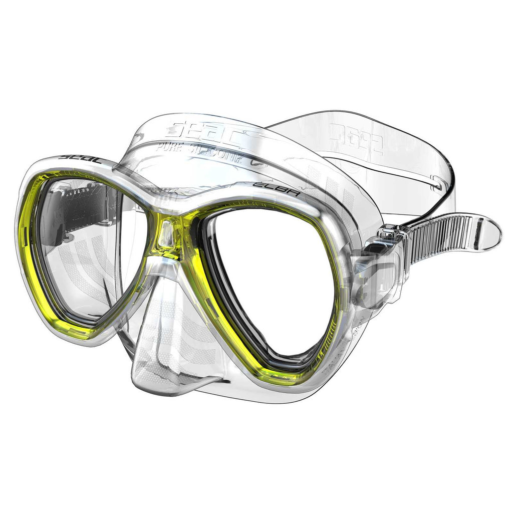 Masque de snorkeling Elba Transparent-Jaune Seac 75-41Y-SKL